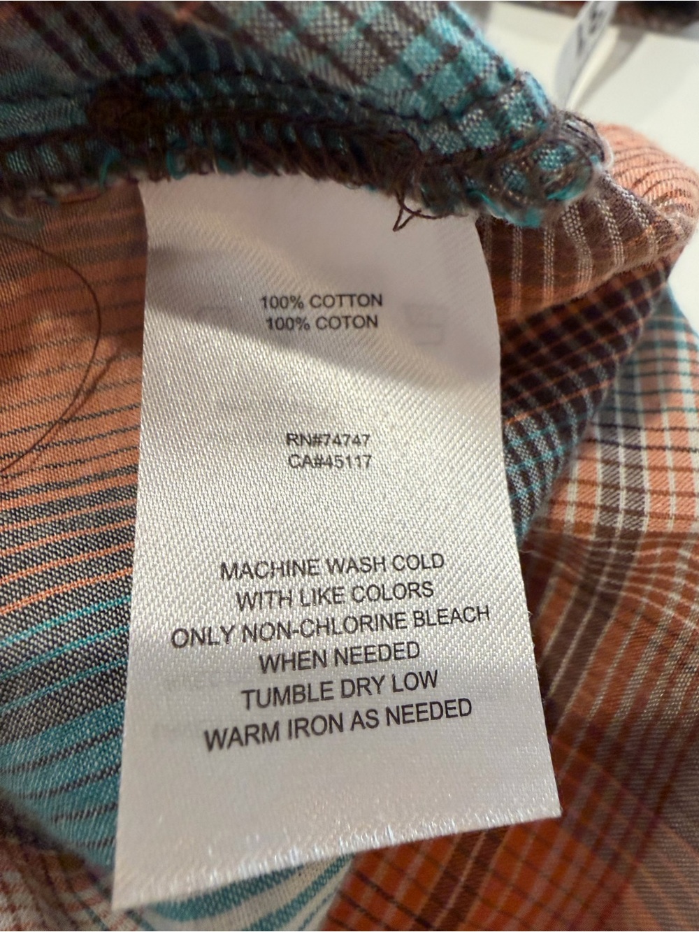 Natural Reflections Woman’s plaid snap front western shirt large cotton rodeo - Picture 8 of 8